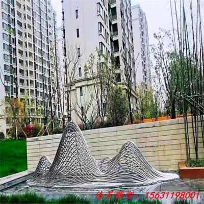 不锈钢假山雕塑