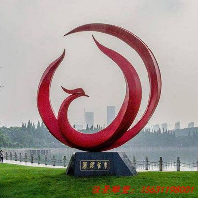 抽象不锈钢雕塑凤凰