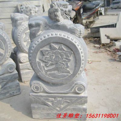 大理石抱鼓石雕门墩