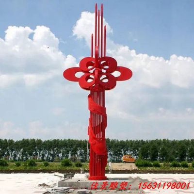 不锈钢中国结雕塑广场景观