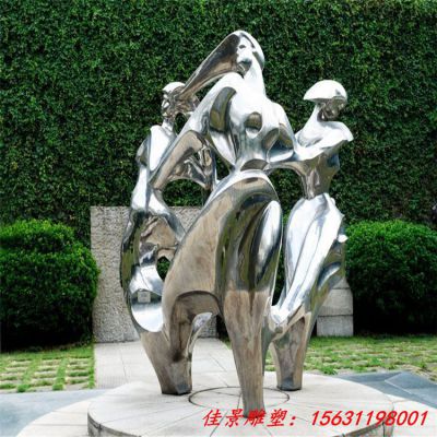 抽象女人不锈钢雕塑景观