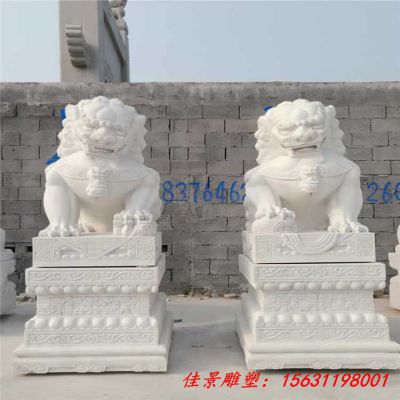 大理石狮子北京狮石雕