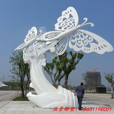 广场景观不锈钢蝴蝶雕塑