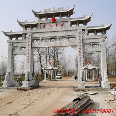 园林建筑石雕牌坊