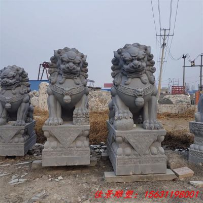 青石仿古狮子石雕