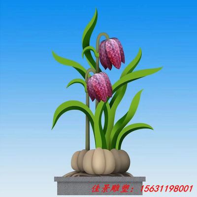 公园不锈钢郁金香雕塑