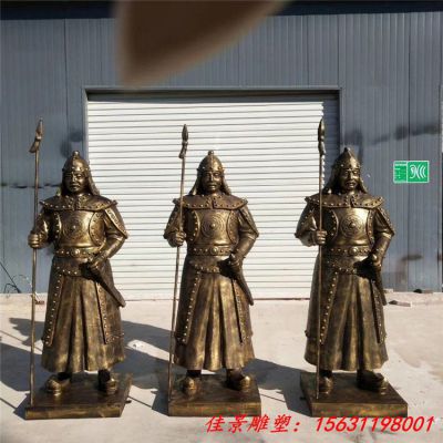 铜雕武士兵将军人物雕塑