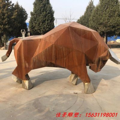 抽象牛铜雕青铜开荒牛雕塑