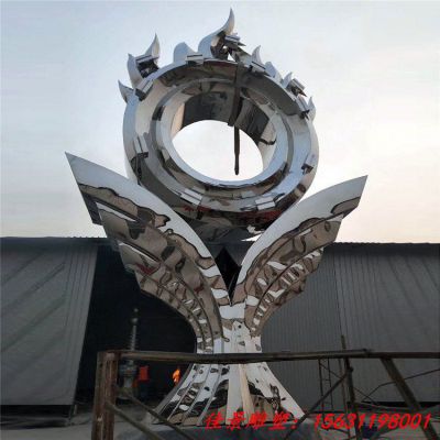不锈钢企业标志雕塑