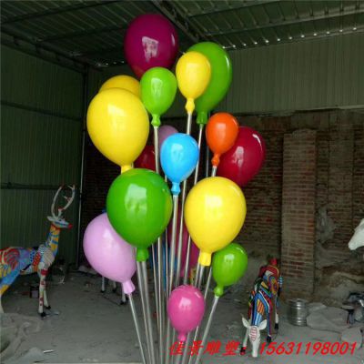 玻璃钢彩色气球商场景观雕塑