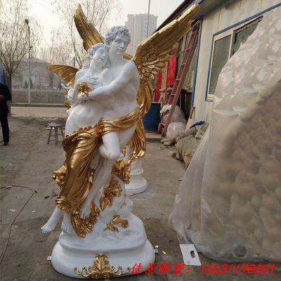 玻璃钢西方情侣爱神雕塑