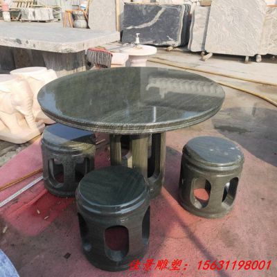 庭院圆形石桌凳