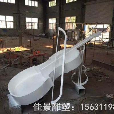 不锈钢小提琴标志雕塑