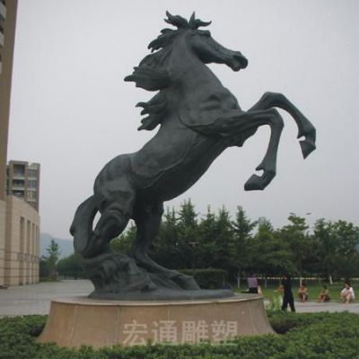 动物马抽象景观铜雕