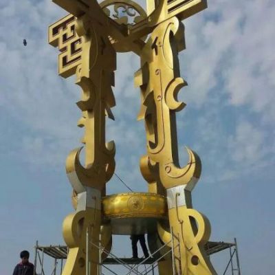 抽象街边不锈钢景观雕塑