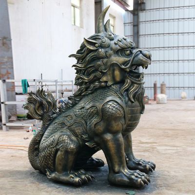 麒麟抽象景观铜雕