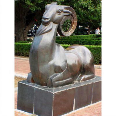 金色羊户外动物铜雕