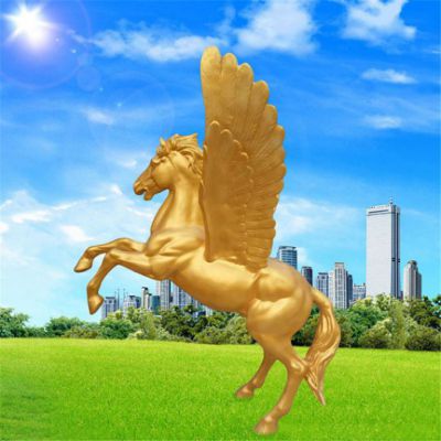 展翅马动物广场铜雕