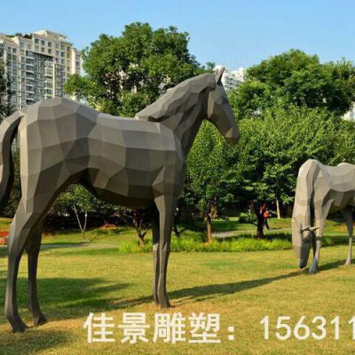 八骏马公园景观铜雕