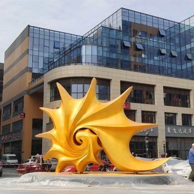抽象海螺不锈钢景观雕塑