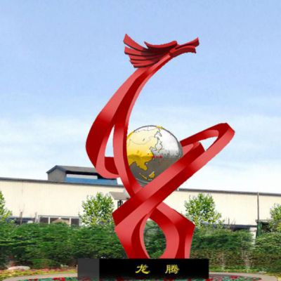 彩绘标志不锈钢别墅雕塑
