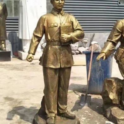 名人雷锋街边人物铜雕