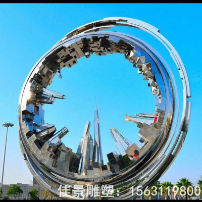 大型镜面标志不锈钢雕塑