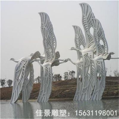 飞翔大雁不锈钢动物雕塑