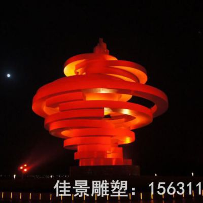发光不锈钢城市景观雕塑