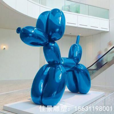 镜面狗景观不锈钢雕塑