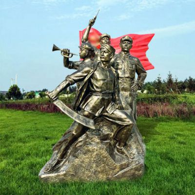 中国红军人物城市铜雕