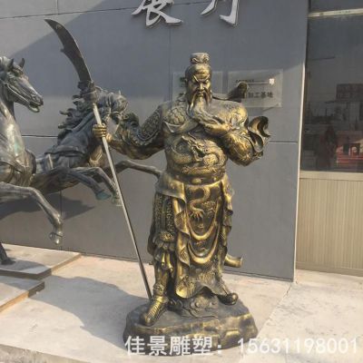 关公人物景观抽象铜雕