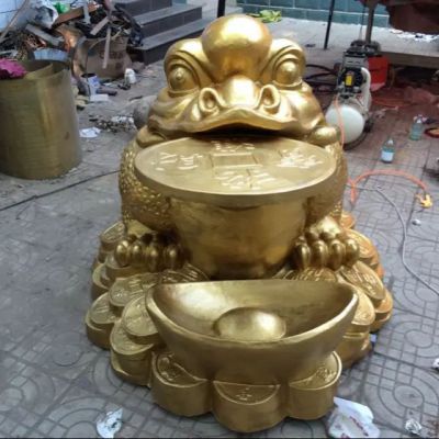 金色金蟾广场景观铜雕