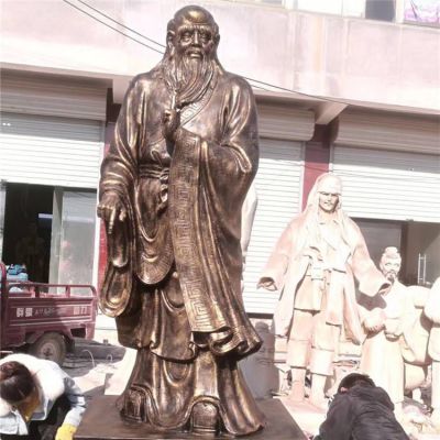 思想家老子城市景观铜雕
