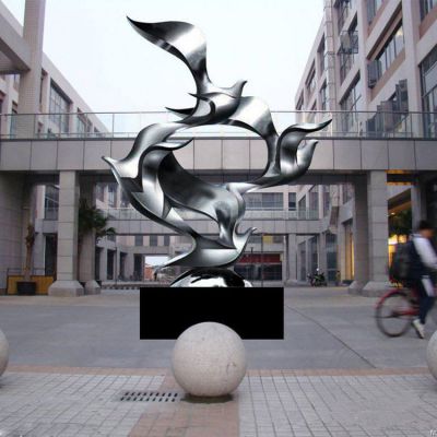镜面鸽子园林不锈钢雕塑