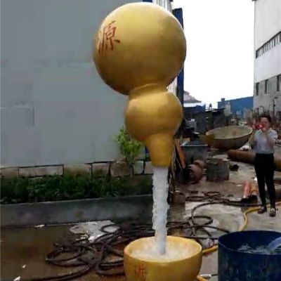 招财葫芦庭院标志铜雕