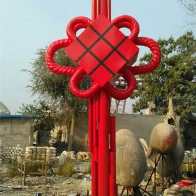 中国结不锈钢庭院雕塑