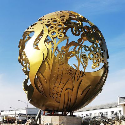 镂空标志不锈钢景观雕塑