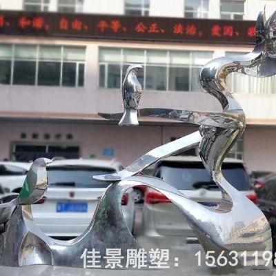 抽象人物不锈钢小区雕塑