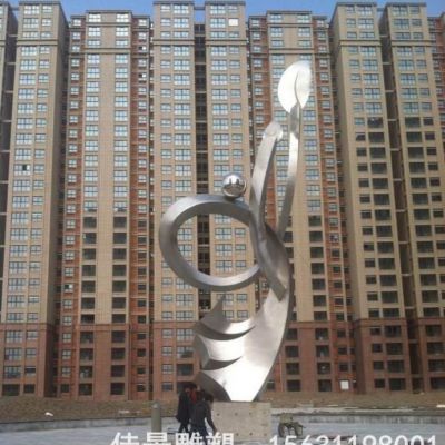不锈钢景区镜面标志雕塑