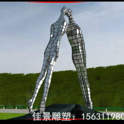 情侣人物风格不锈钢雕塑