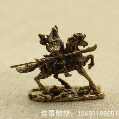 骑马关羽园林人物铜雕