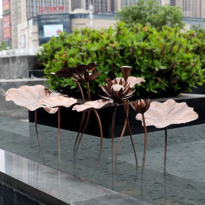 户外莲花景观铜雕