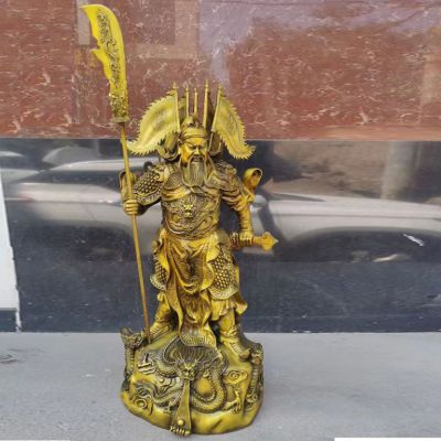 街头名将关公人物铜雕