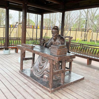 古代人物景观城市铜雕