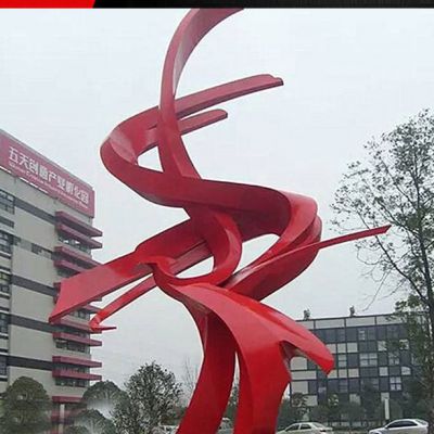彩绘标志广场不锈钢雕塑