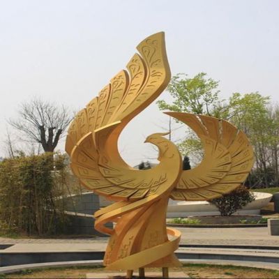 神兽凤凰动物标志铜雕