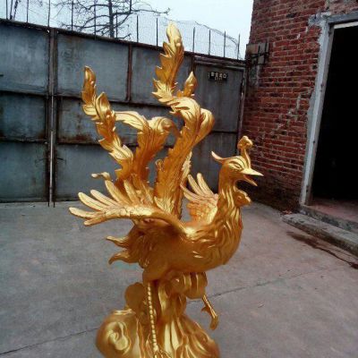 神兽凤凰庭院动物铜雕