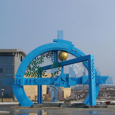 不锈钢创业园标志雕塑