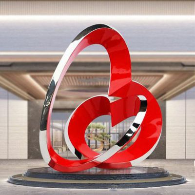 彩绘爱心城市不锈钢雕塑